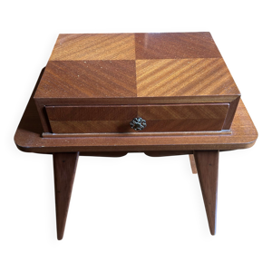 chevet vintage acajou