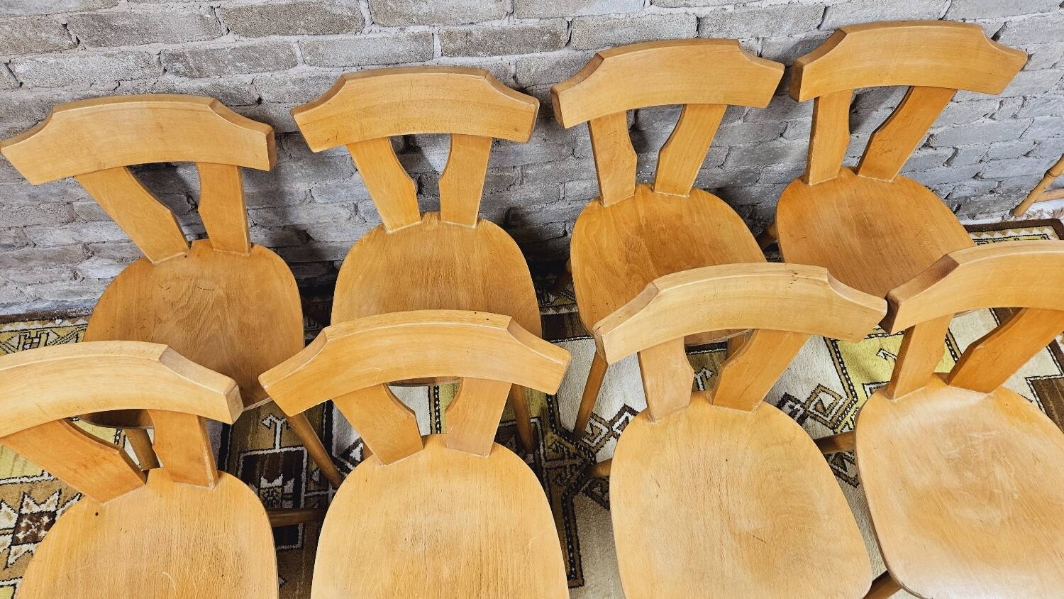 Set of 8 bistro chairs from the 1960s