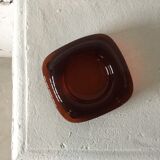 Brown glass ashtray