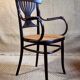 Fauteuil bistrot Fischel Jugendstil en bois courbé période thonet