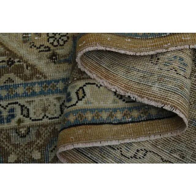 1970s Vintage Persian Handmade Wool Cotton Brown Area Rug 292x392