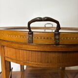 English tea table, with system, modular shelf and removable top, 1920