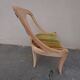 1 ancienne chaise gondole EMPIRE dit Tonneau . PONCEE et laissée brut
