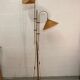 Bamboo rattan and brass pencil or split reed floor lamp, Italy 1980s