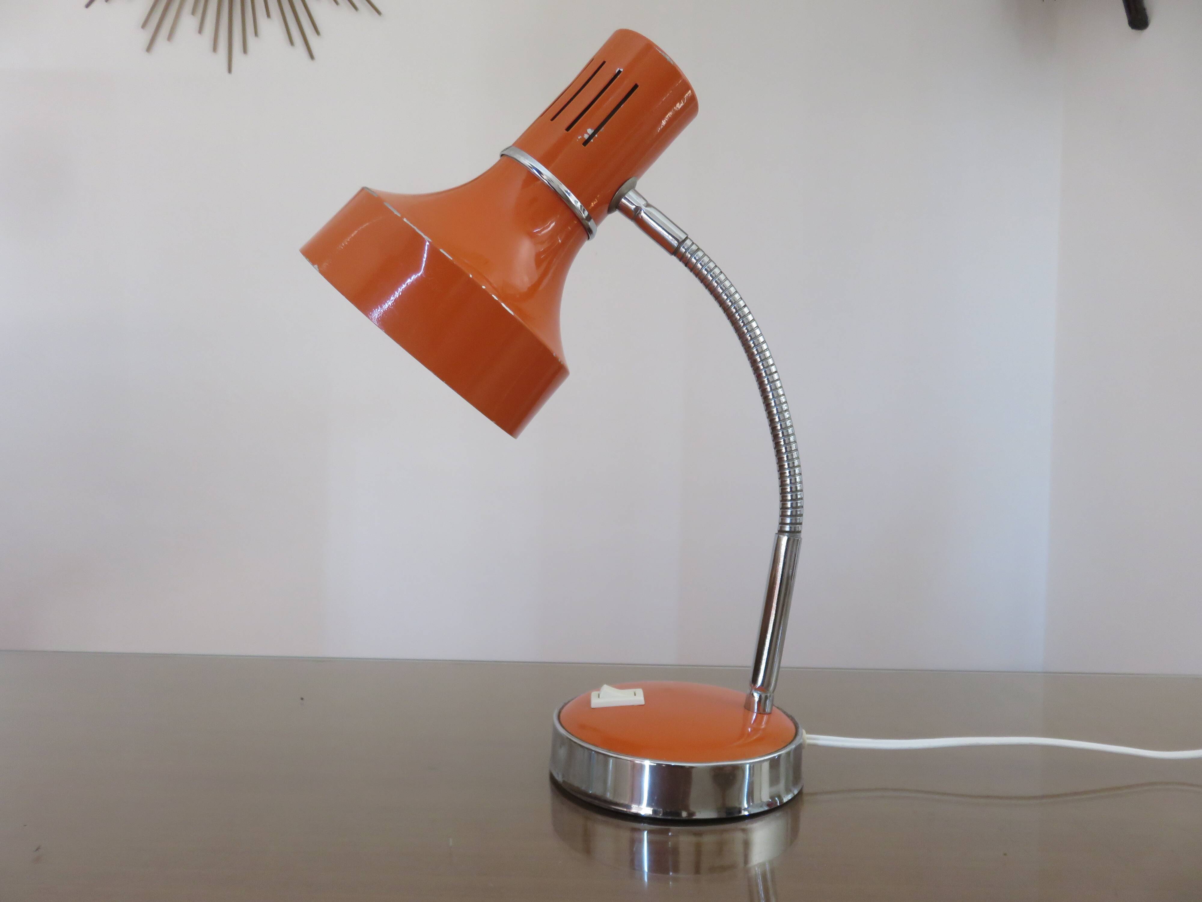 Lampe Italienne orange années 70
