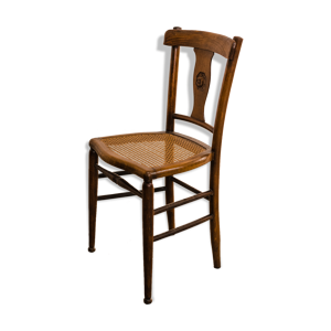 Chaise cannage foncé