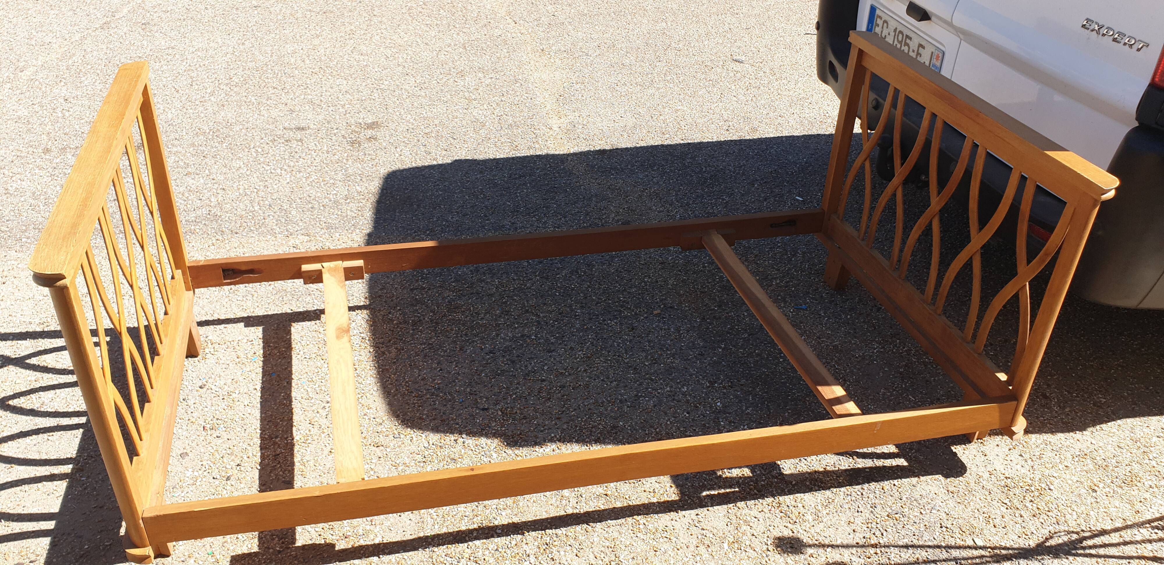 Wooden bed from the 60s