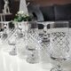 Lot 6 flûtes à champagne, cristal de Lorraine. Motifs losanges/croisillons. Haut 16 cm