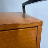 Vintage side table year 50 wood and metal dlg jacques hitier