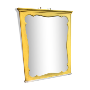 Miroir classique peint jaune