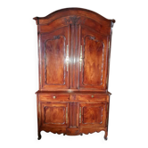 Ancien buffet 2 corps merisier massif