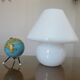 Mushroom lamp XXL Italian in white opaline 70s 80s