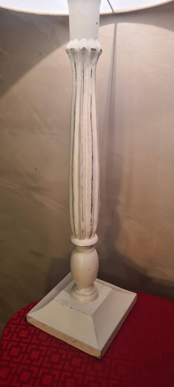paire de lampe geante de salon bois patiné 69x28 cm elec ok tres belle