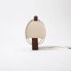 Table lamp in wood and canvas, Poland 1980s