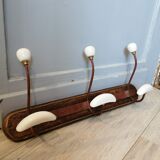 Porcelain wood coat holder