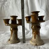 Set of two antique candlesticks