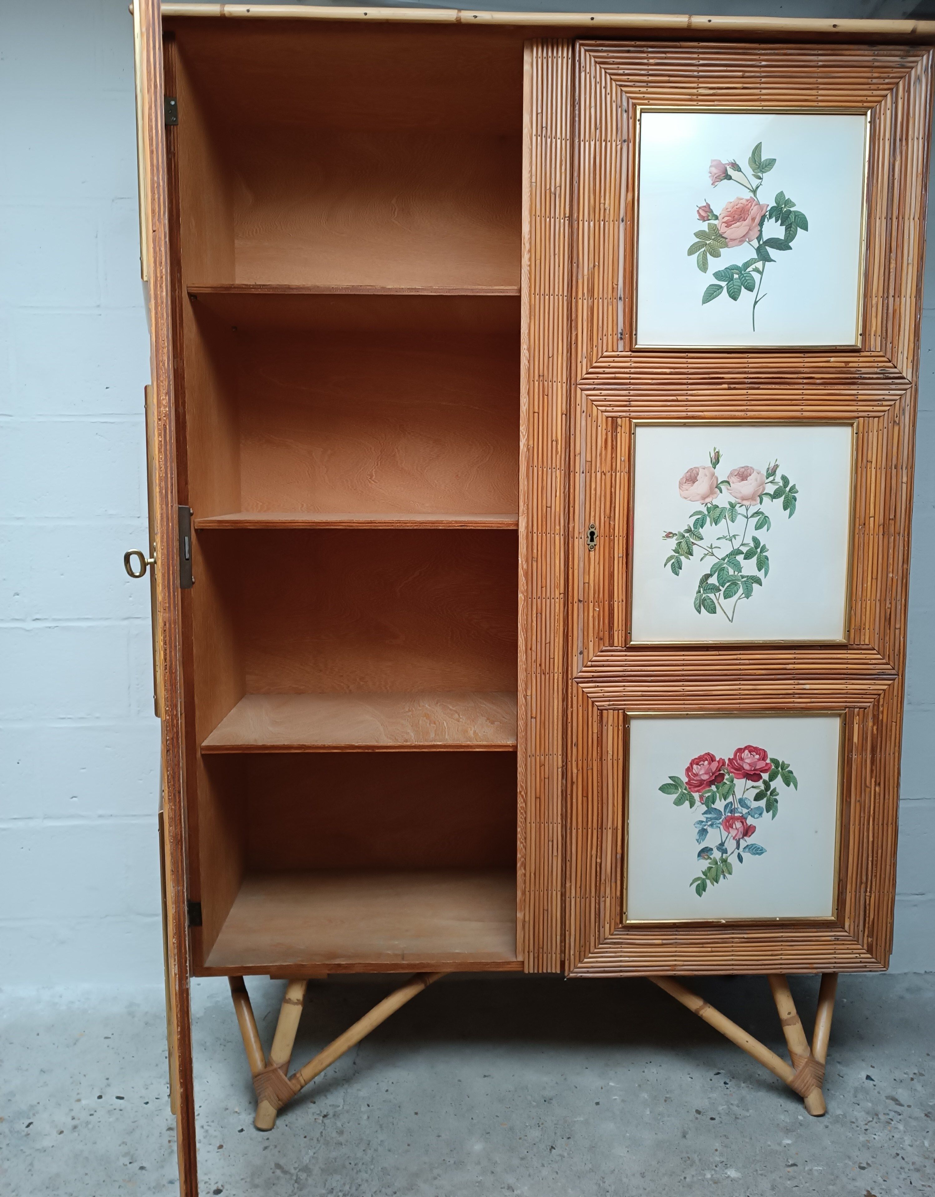 Rattan cabinet 1960