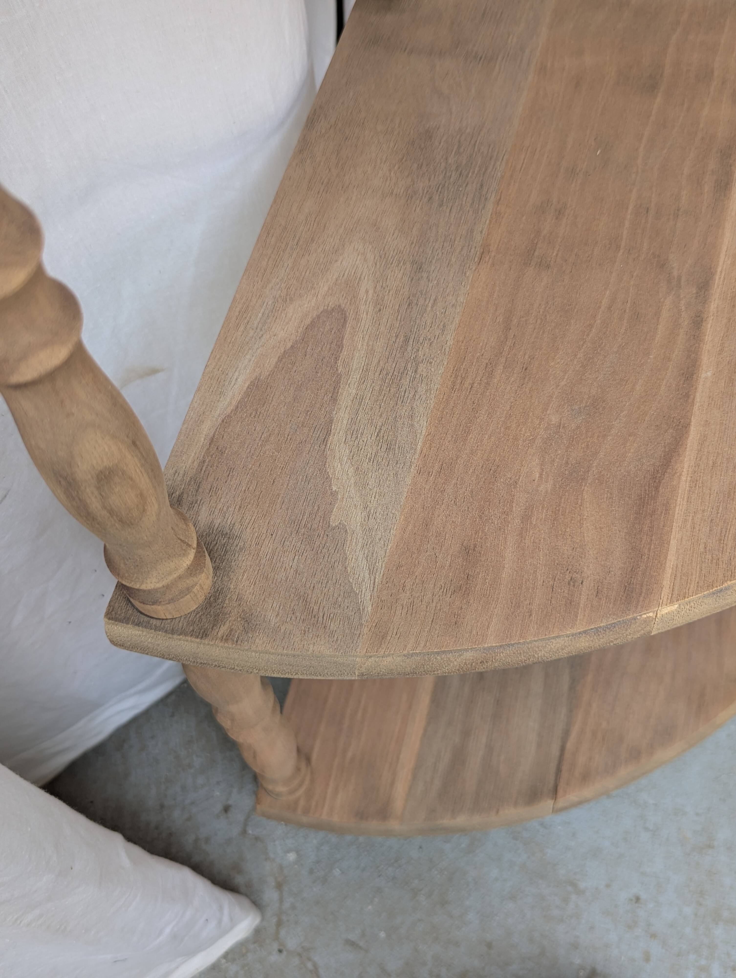 Étage d'angle en bois - Quart de cercle