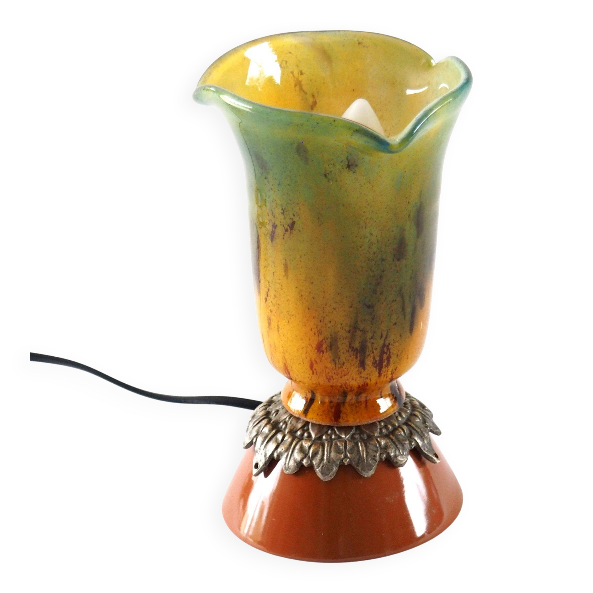 Multicoloured glass paste lamp