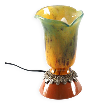 Multicoloured glass paste lamp