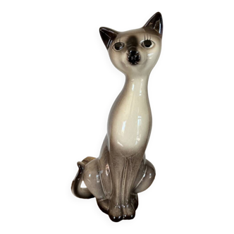 Ceramic cat statuette
