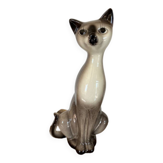 Statuette chat céramique