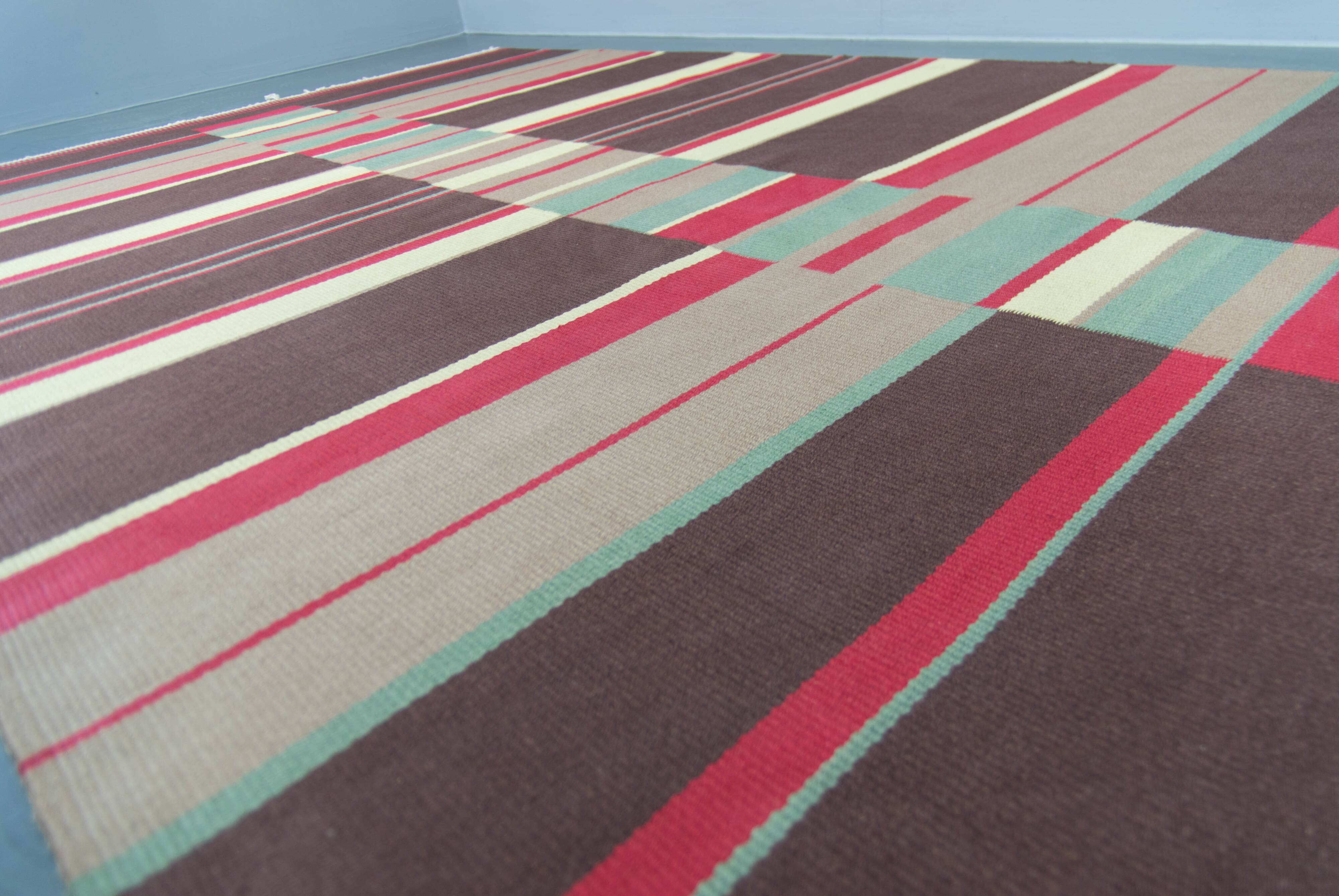 Rare Abstract Modernist Carpet by Antonin Kybal, 1948