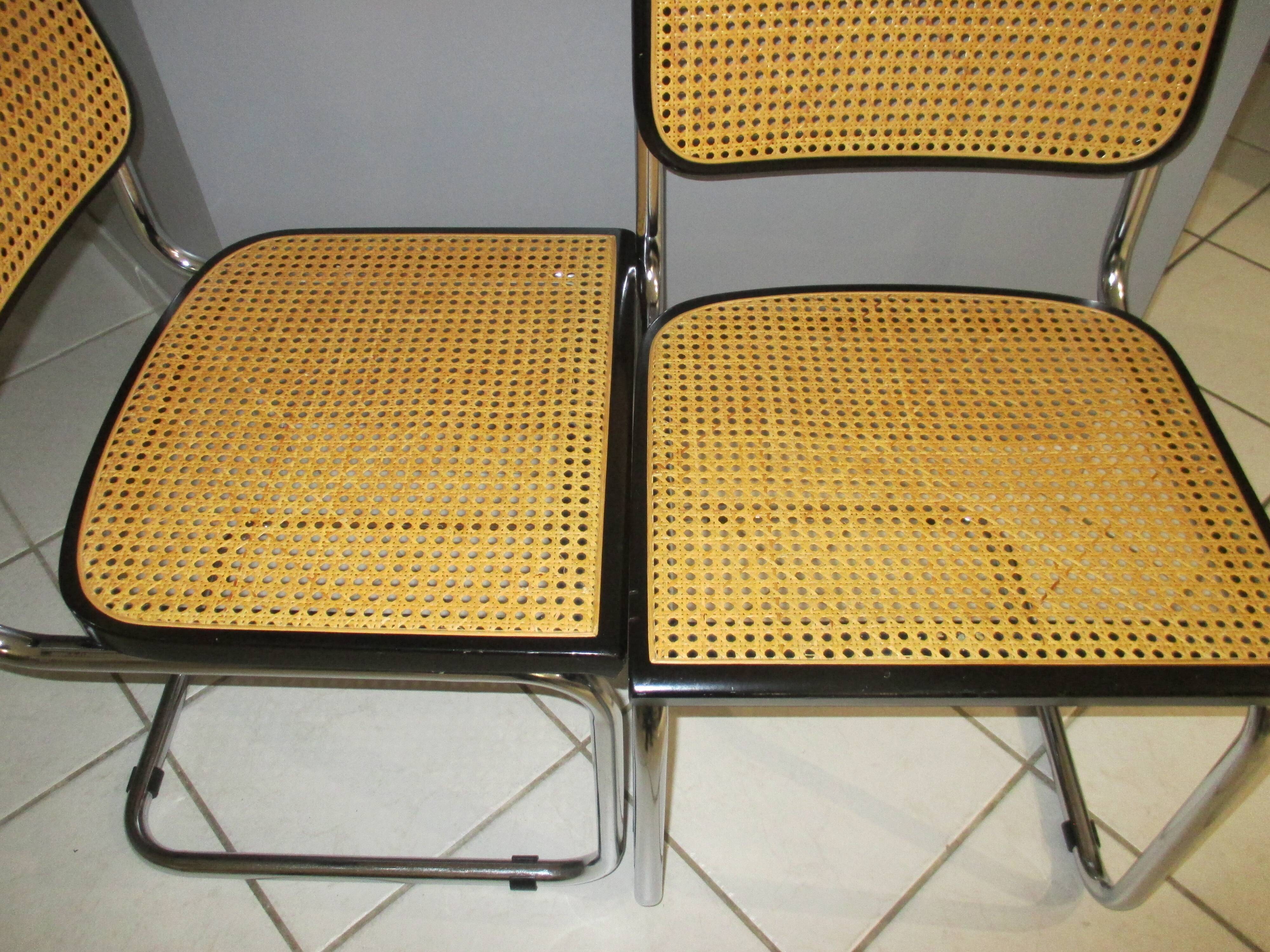 Paire de chaises Cesca B32 de Marcel Breuer 1980