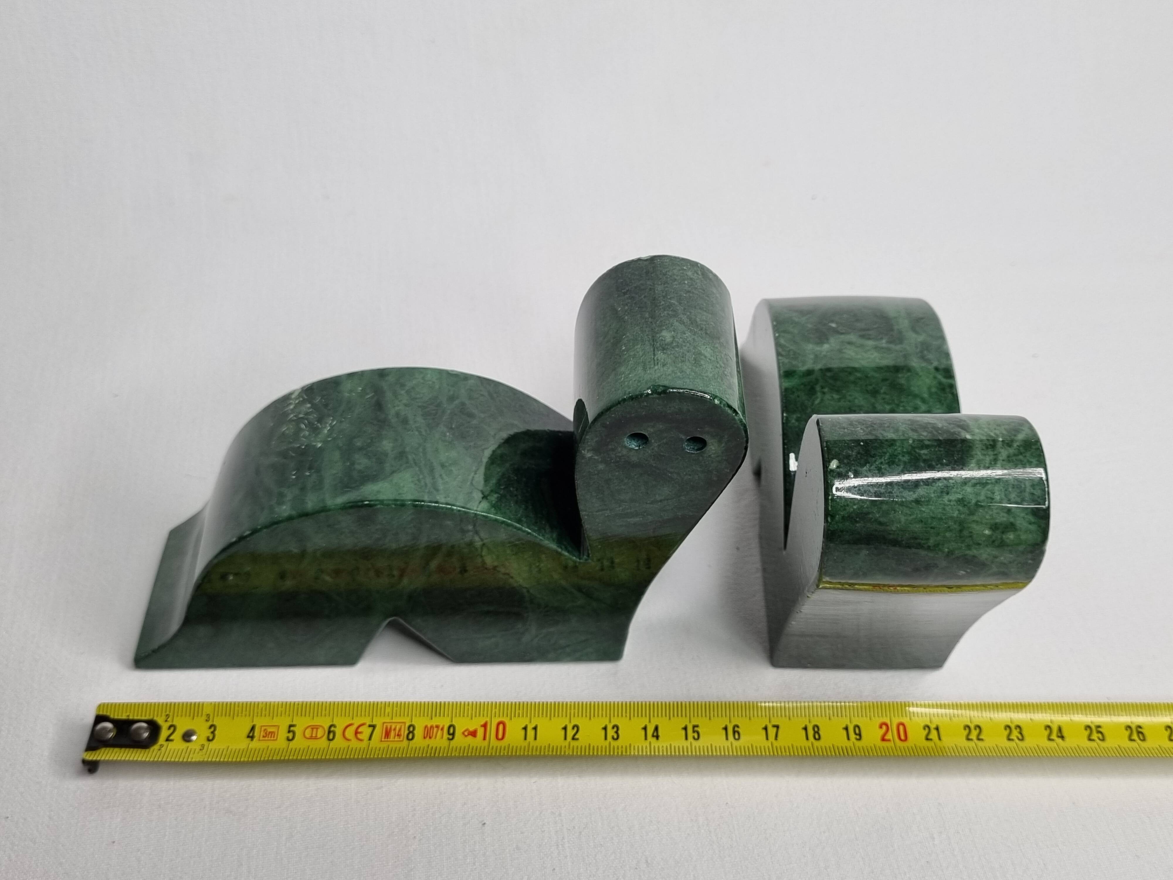Pair of alabaster bookends, Italian design, vintage 16 cm