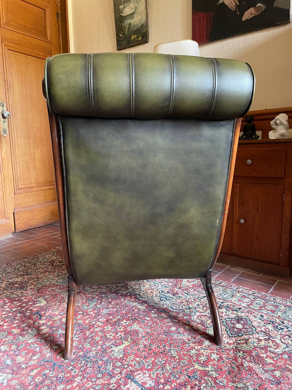 Vintage leather chesterfield armchair