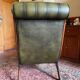 Fauteuil chesterfield en cuir vintage