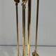 Neoclassical Fire Necessity in Polished Brass on Stand