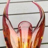 Empty pocket/Cutting/Centerpiece Murano, in blown Art glass. Floral shape/tulip
