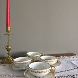 Antique Limoges porcelain tea cups