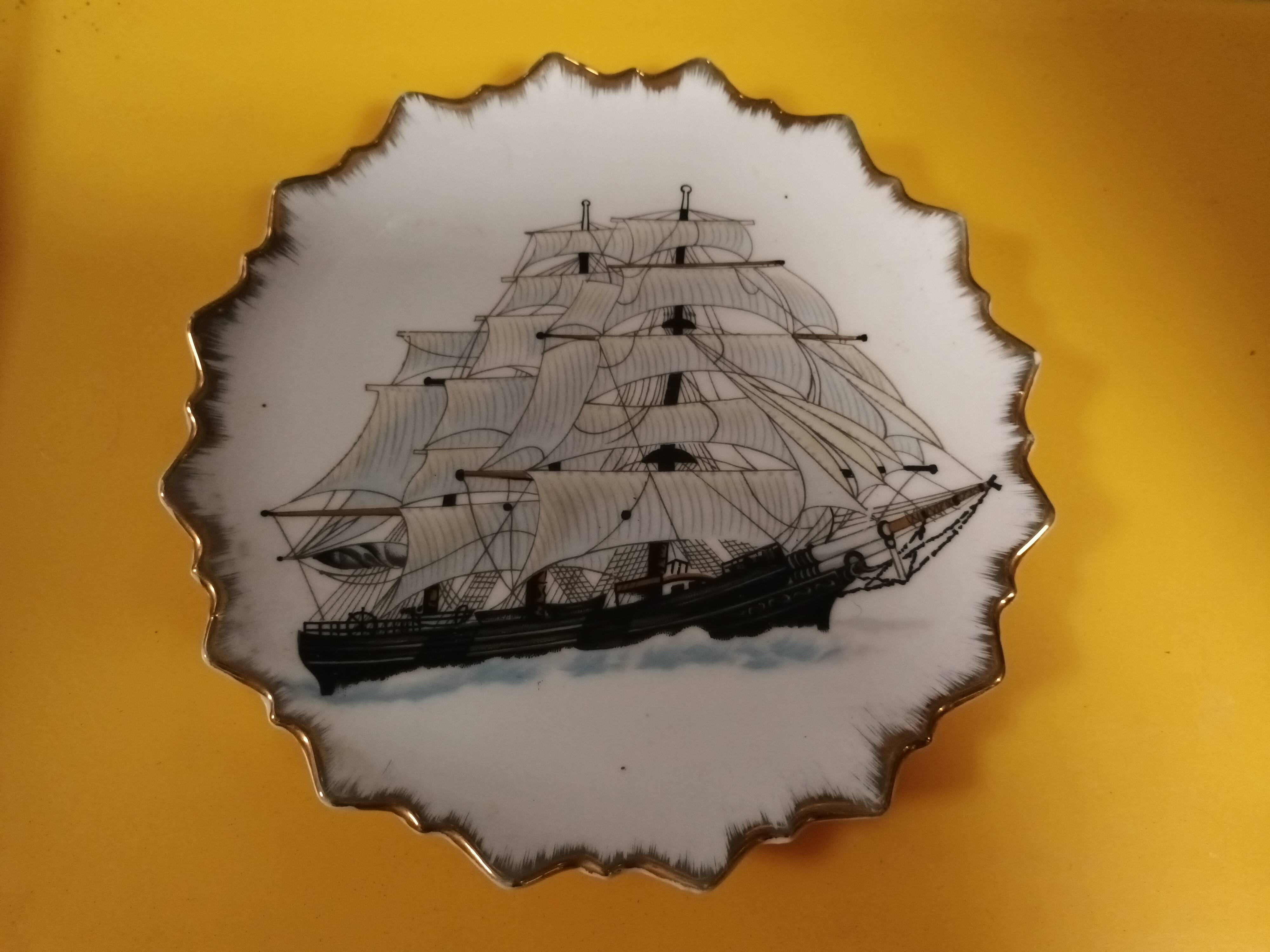 Decorative sailboat plate
