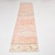Pale Red & Beige Turkish Runner Rug, 71x301Cm