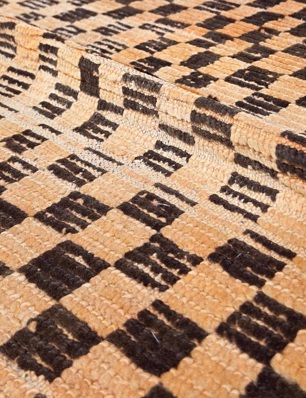 Tapis vintage à damier - 227 x 171 cm