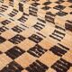 Tapis vintage à damier - 227 x 171 cm