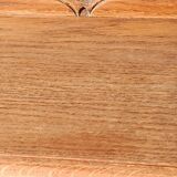 Art Deco bedside table in raw wood