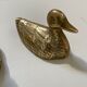 Suite of 3 ducks in golden brass Authentic Vintage 70