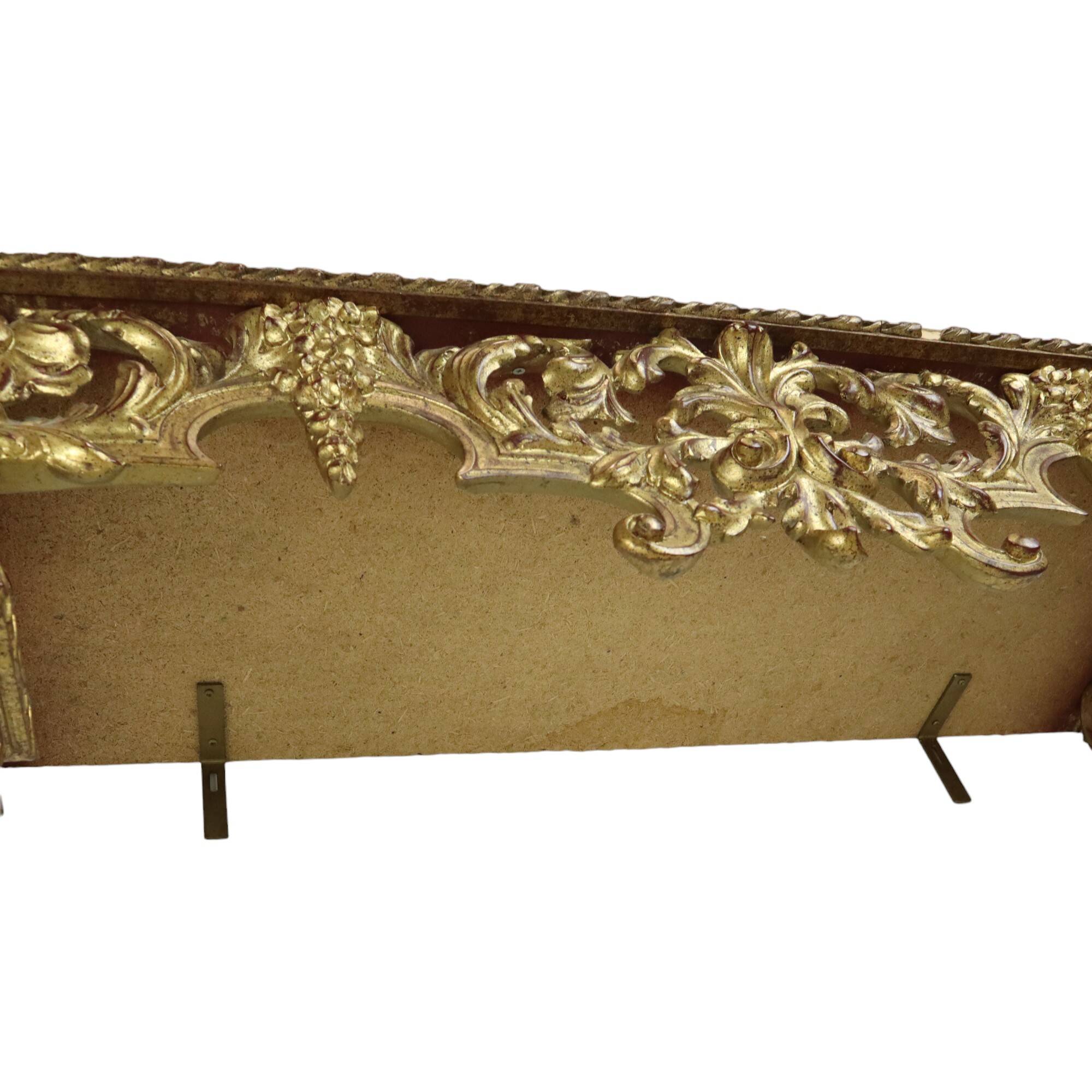 Old Gilded Console Marbled Glass Rococo Style Gold