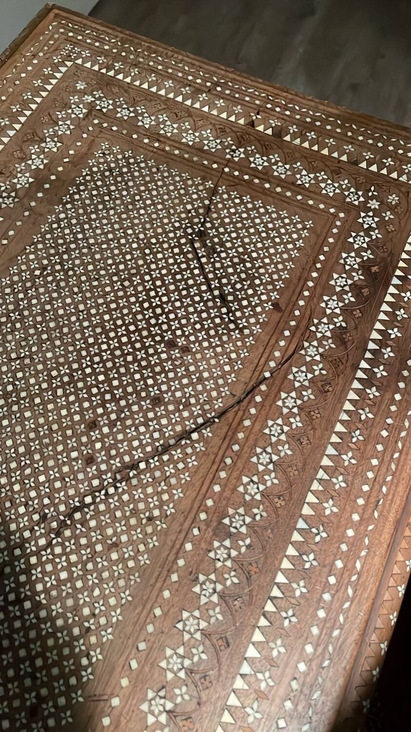 19th century Syrian marquetry table