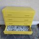 Vintage Scandinavian yellow chest of drawers