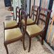 4 chaises acajou velours vert