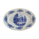 Small oval dish wolf mill model Lima blue décor
