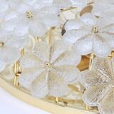 Large flower ceiling light in Murano glass, Ernst Palme, Germany, 1970s