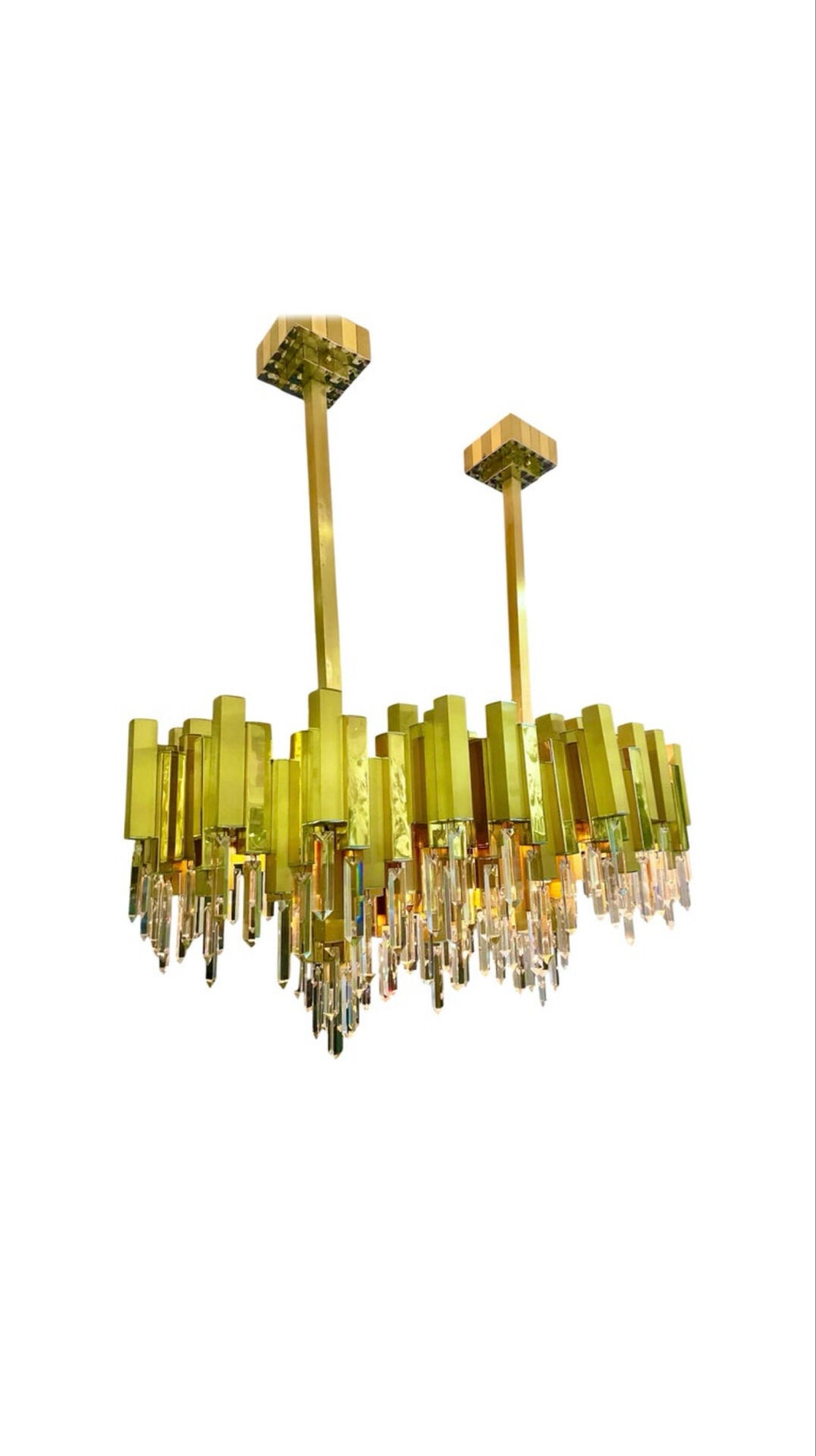 Bd Lumica chandelier in brass, 12 lamps, unique model.
