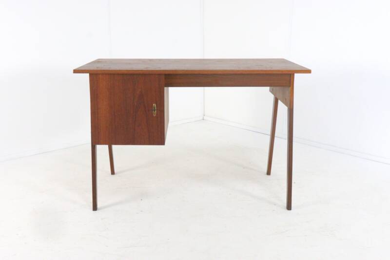 Bureau en teck du milieu du siècle « Hellendoorn » - design vintage hollandais