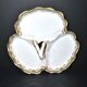 Limoges coupe mendiant polylobé en porcelaine U&C