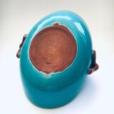 Vintage studio art pottery candy bowl by Alexandre De Wemmel, Belgium, 1950s.